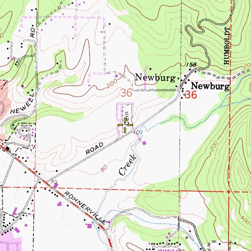 Topographic Map of Sunrise Cemetery, CA