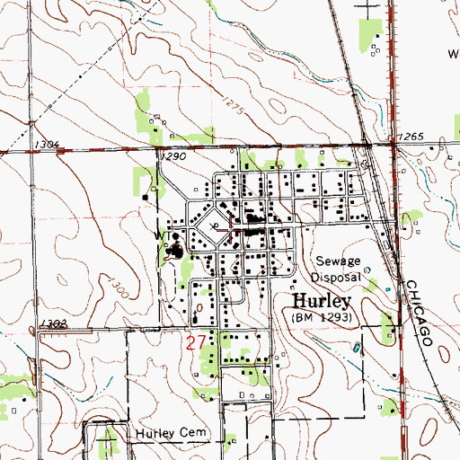 Topographic Map of Davis City Police Department, SD