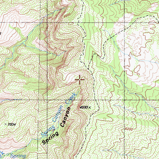 Topographic Map of North Fork Tar Creek, CA