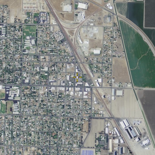 Aerial/Satellite Image of Corcoran Police Department, CA