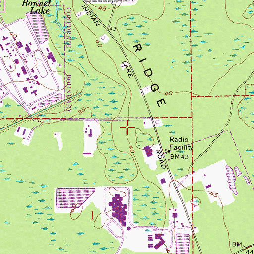 Topographic Map of Volusia County Sheriff's Office, FL