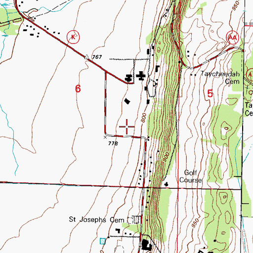 Topographic Map of Taycheedah Correctional Institution, WI