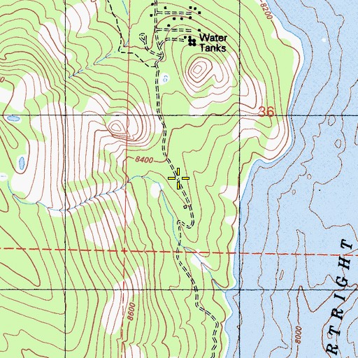 Topographic Map of Trapper Springs Campground, CA