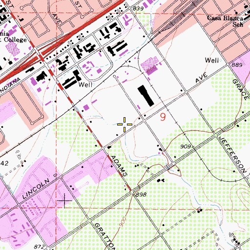 Topographic Map of Riverside Police Department - Lincoln, CA