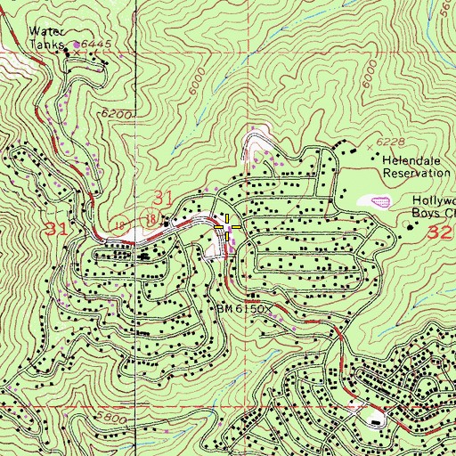 Topographic Map of California Highway Patrol - Arrowhead, CA