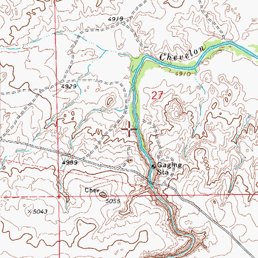 Topographic Map of Chevelon Canyon, AZ