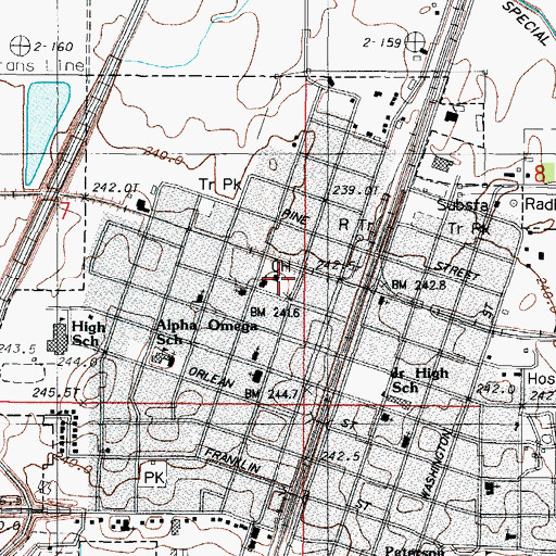 Topographic Map of Ford County Sheriff's Office, IL