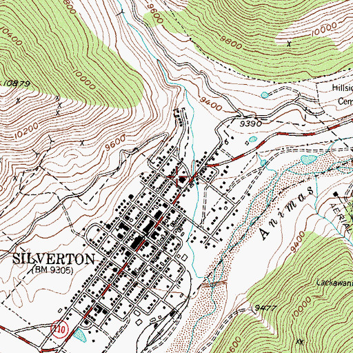 Topographic Map of San Juan County Sheriff's Office, CO