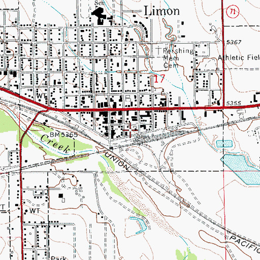 Topographic Map of Colorado State Patrol Troop 3D Limon, CO