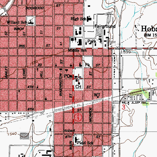 Topographic Map of Kiowa County Sheriff's Office, OK