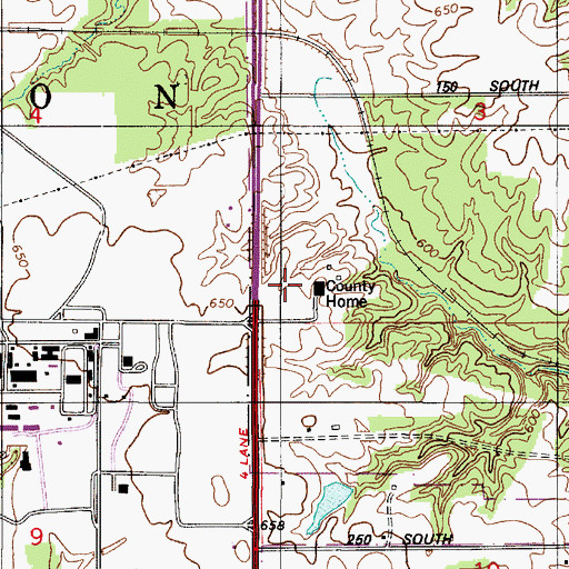 Topographic Map of Vermillion County Sheriff's Office, IN