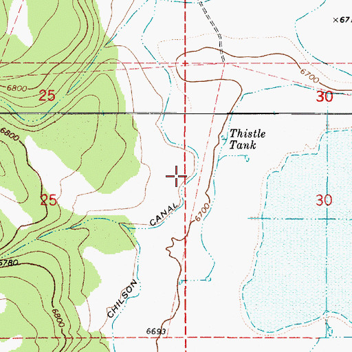 Topographic Map of Chilson Canal, AZ