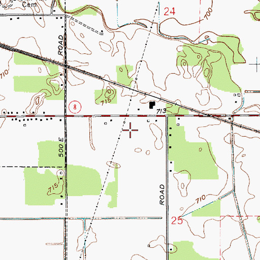 Topographic Map of Starke County Sheriff's Office, IN