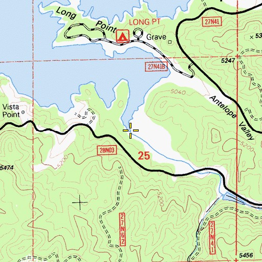 Topographic Map of Antelope Valley, CA