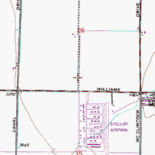 Topographic Map of Chandler Police Department Desert Breeze Substation, AZ