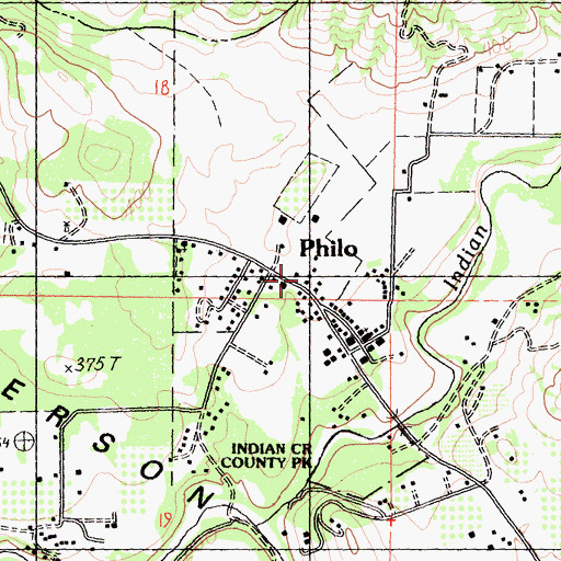 Topographic Map of Philo Post Office, CA