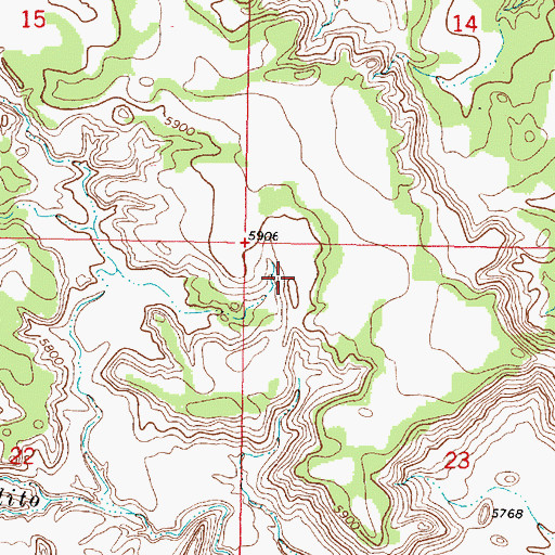Topographic Map of Ojito Wilderness, NM