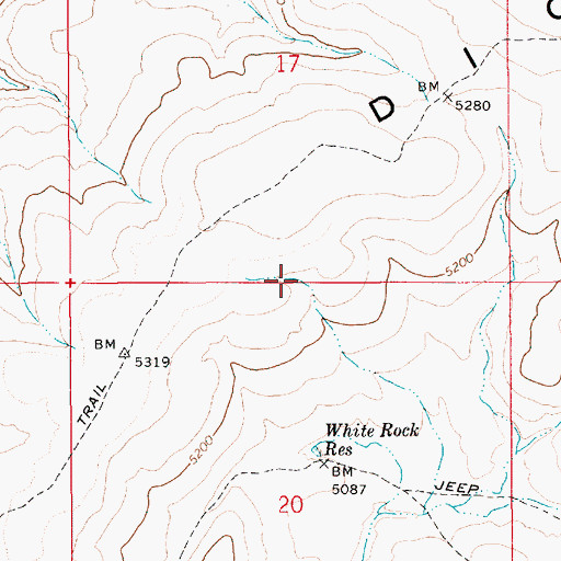 Topographic Map of Owyhee River Wilderness, ID