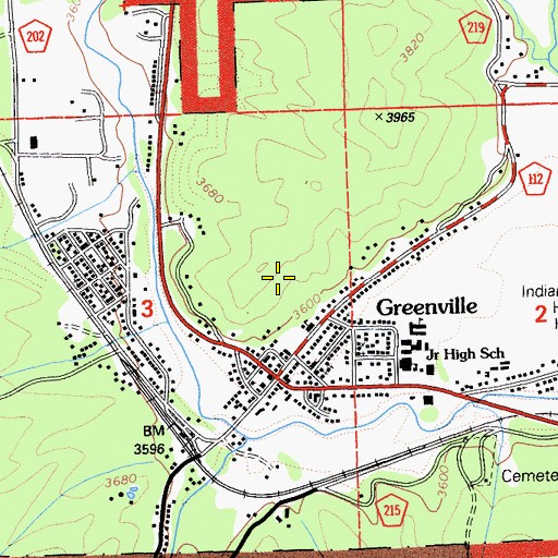 Topographic Map of Greenville Ranger Station, CA