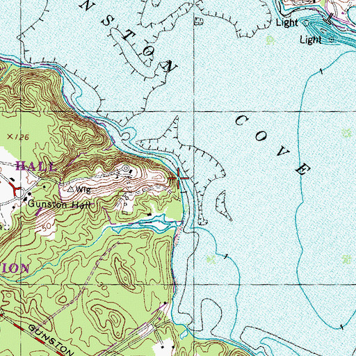 Topographic Map of Gunston Point, VA