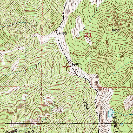 Topographic Map of Snow Horse Ridge, UT