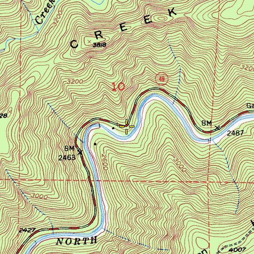 Topographic Map of Convict Flat Picnic Area, CA