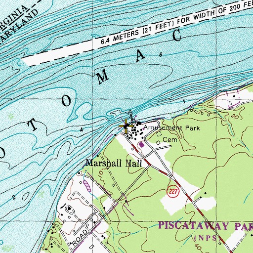 Topographic Map of Marshal Point, MD