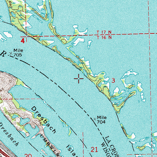 Topographic Map of Old Channel, WI