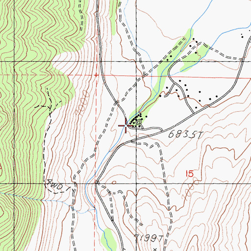 Topographic Map of Bogards Camp, CA