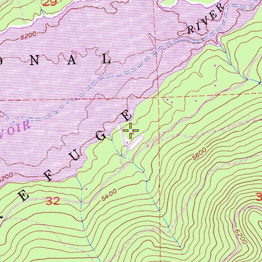 Topographic Map of French Meadows Boat Ramp and Picnic Area, CA