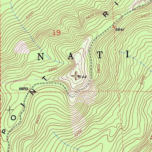 Topographic Map of Wallace Peak, CA
