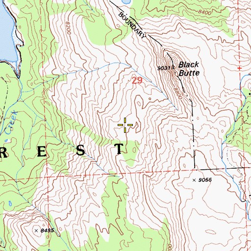 Topographic Map of Badaraco Camp, CA