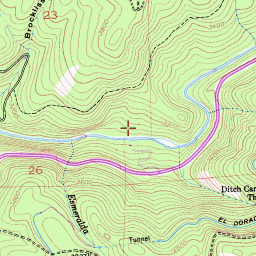 Topographic Map of Bridal Veil Campground, CA