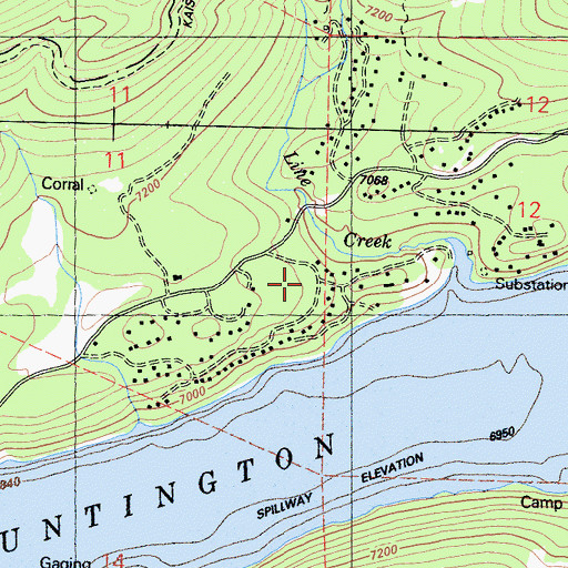 Topographic Map of Cedar Crest, CA