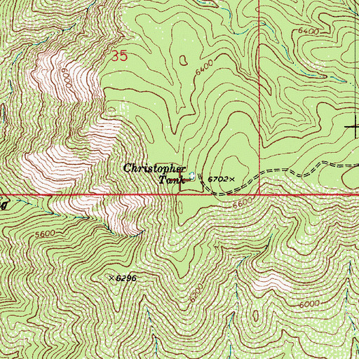 Topographic Map of Christopher Tank, AZ