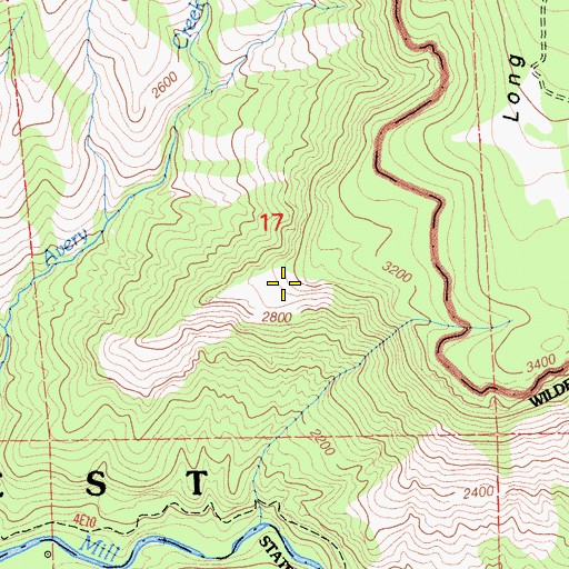 Topographic Map of Little Bucks Flat, CA