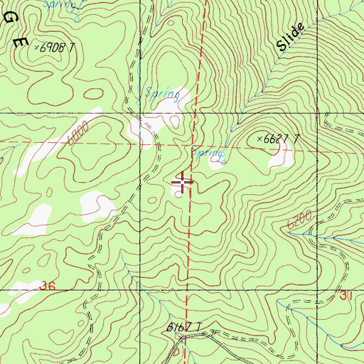 Topographic Map of Cold Springs Meadow, CA