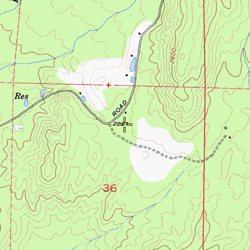 Topographic Map of Dickey Ranch, CA