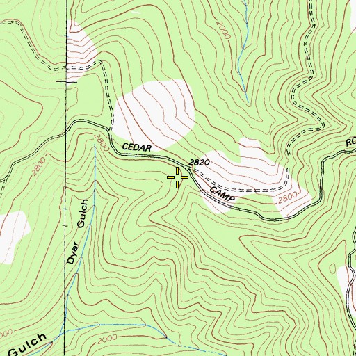 Topographic Map of Dyer Place, CA