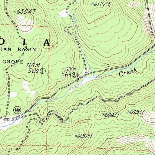Topographic Map of Camp Nineteen Station, CA