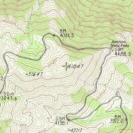 Topographic Map of Yucca Point, CA