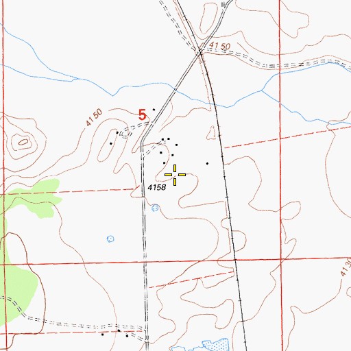 Topographic Map of Kramer Ranch, CA