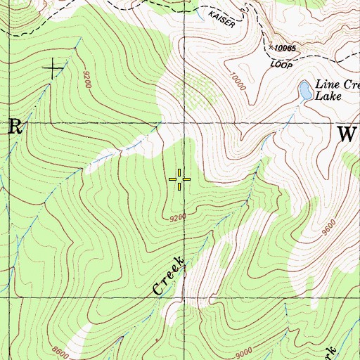 Topographic Map of Kaiser Wilderness, CA