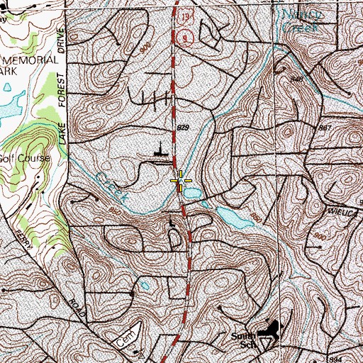 Topographic Map of Riverkeeper Creek, GA