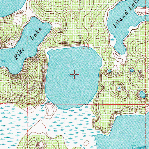 Topographic Map of Adain Lake, FL