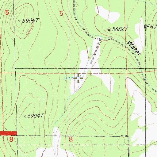 Topographic Map of Mud Spring, CA