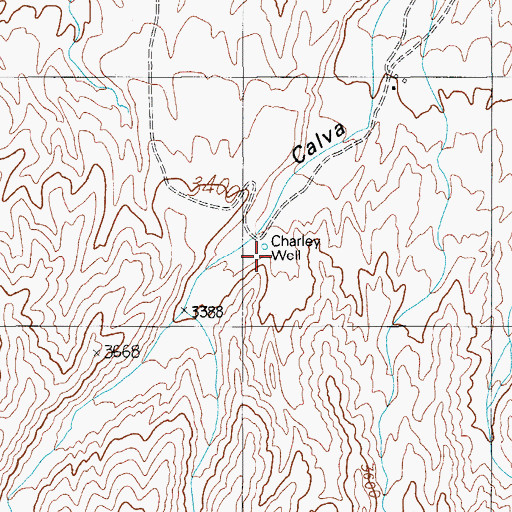 Topographic Map of Charley Well, AZ