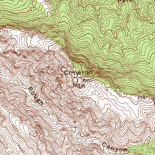 Topographic Map of Cimeron Mountain, AZ