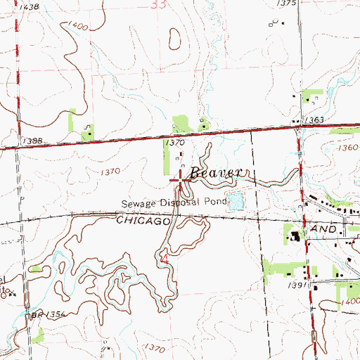 Topographic Map of Annie Anderson Creek, SD