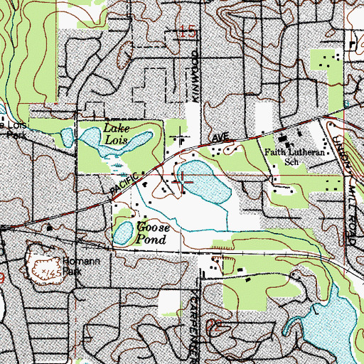 Topographic Map of Longs Pond, WA